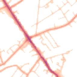 Daytime road noise heatmap for KT12 3BT