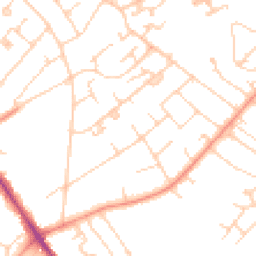Daytime road noise heatmap for KT12 3JD