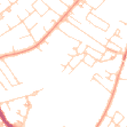 Daytime road noise heatmap for KT12 3JZ