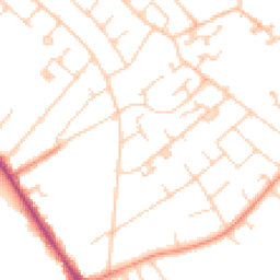 Daytime road noise heatmap for KT12 3LY
