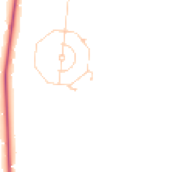 Daytime road noise heatmap for KT12 4ET