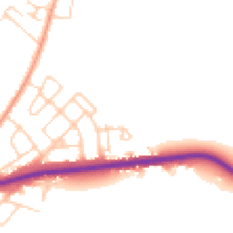 Daytime road noise heatmap for KT12 4PL