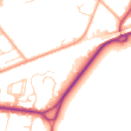 Daytime road noise heatmap for KT12 5AE