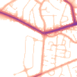 Daytime road noise heatmap for KT12 5AN