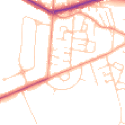 Daytime road noise heatmap for KT12 5EX