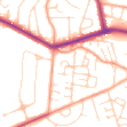 Daytime road noise heatmap for KT12 5HB