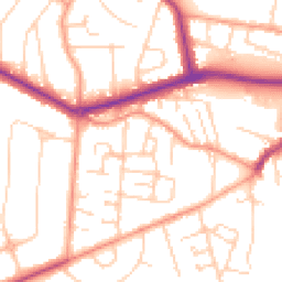 Daytime road noise heatmap for KT12 5HW