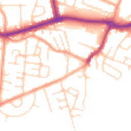 Daytime road noise heatmap for KT12 5JB