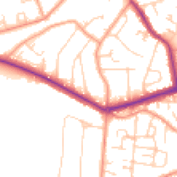 Daytime road noise heatmap for KT12 5LE
