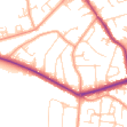 Daytime road noise heatmap for KT12 5LF