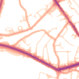 Daytime road noise heatmap for KT12 5LJ