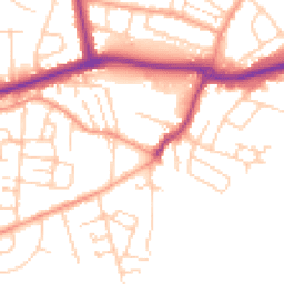 Daytime road noise heatmap for KT12 5LU