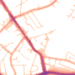 Daytime road noise heatmap for KT12 5NS
