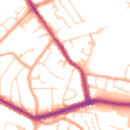 Daytime road noise heatmap for KT12 5NW