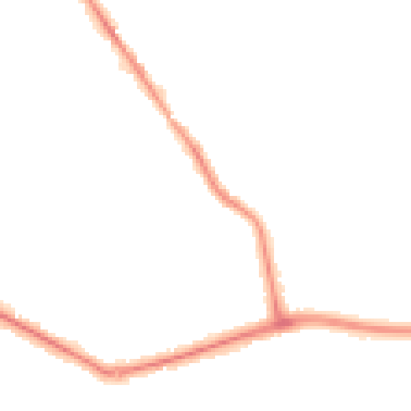 Night-time road noise heatmap for KT12 5NW