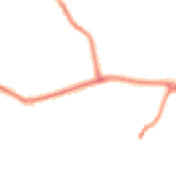 Night-time road noise heatmap for KT12 5QP