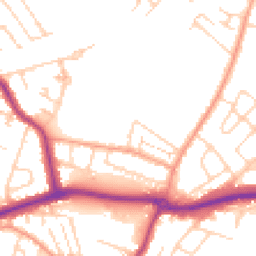 Daytime road noise heatmap for KT12 5RW
