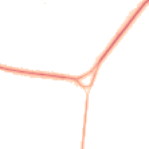 Night-time road noise heatmap for KT13 0AH