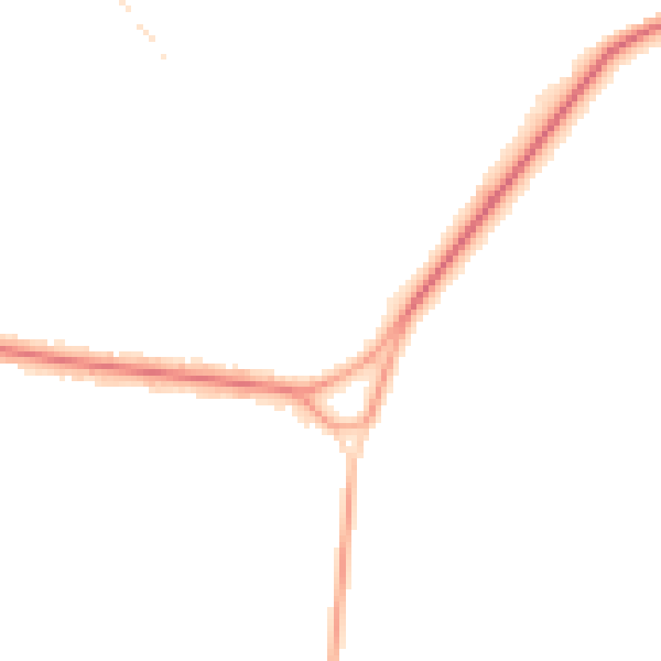 Night-time road noise heatmap for KT13 0AJ