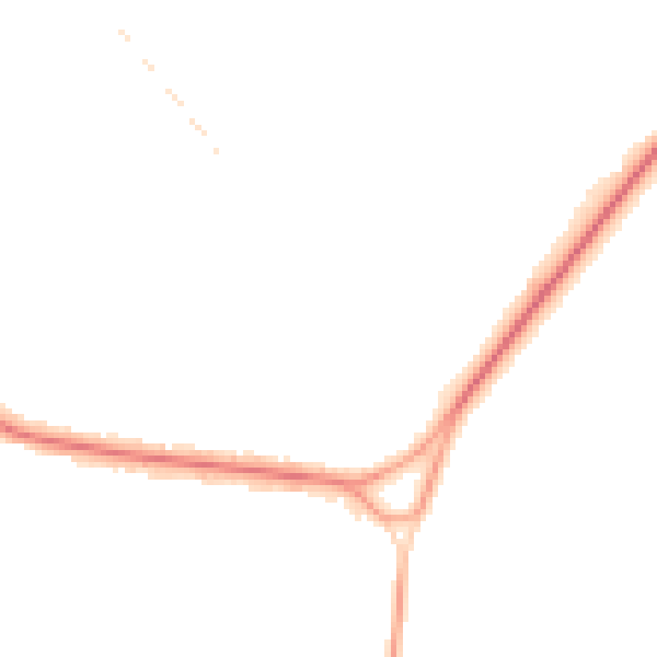 Night-time road noise heatmap for KT13 0AQ