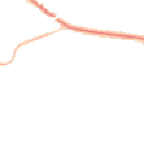 Night-time road noise heatmap for KT13 0BF