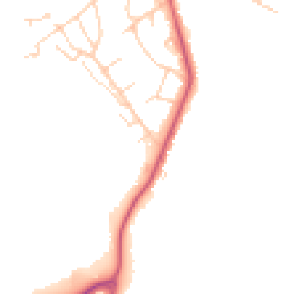 Daytime road noise heatmap for KT13 0BG