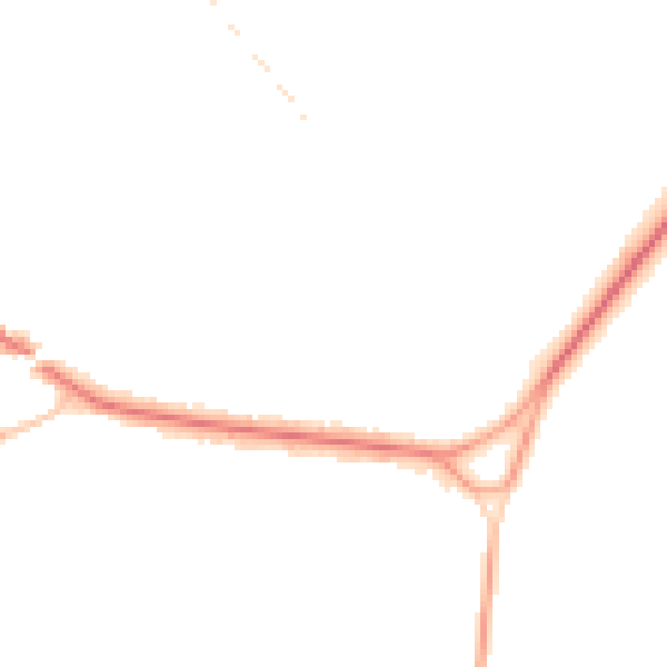 Night-time road noise heatmap for KT13 0BW