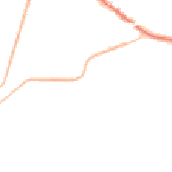 Night-time road noise heatmap for KT13 0BZ