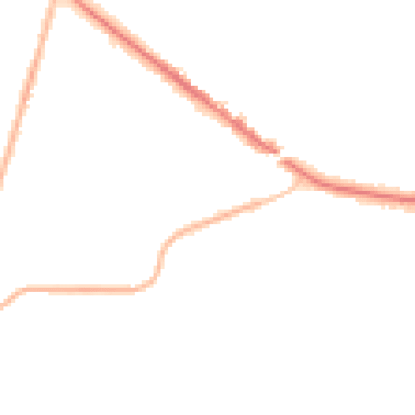 Night-time road noise heatmap for KT13 0DW