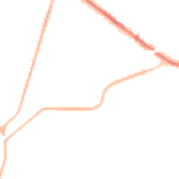 Night-time road noise heatmap for KT13 0DZ