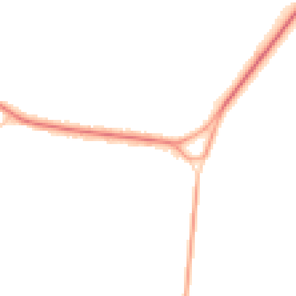 Night-time road noise heatmap for KT13 0HZ