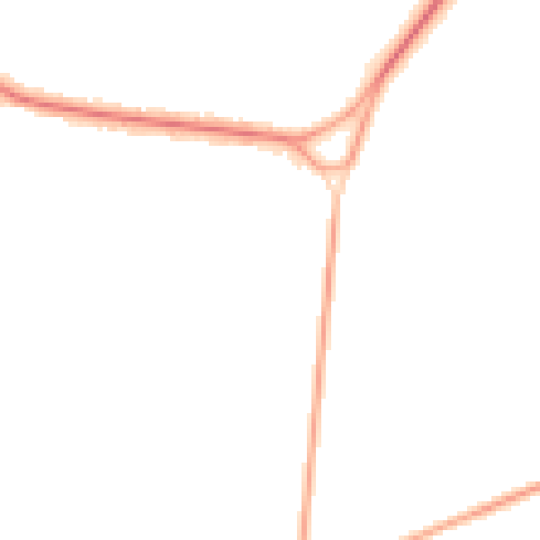 Night-time road noise heatmap for KT13 0JF