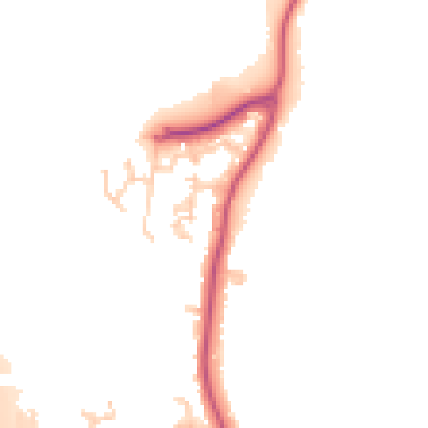 Daytime road noise heatmap for KT13 0RP