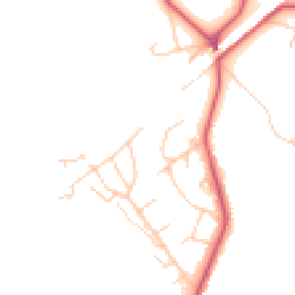Daytime road noise heatmap for KT13 0SQ