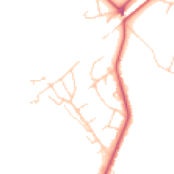 Daytime road noise heatmap for KT13 0SR