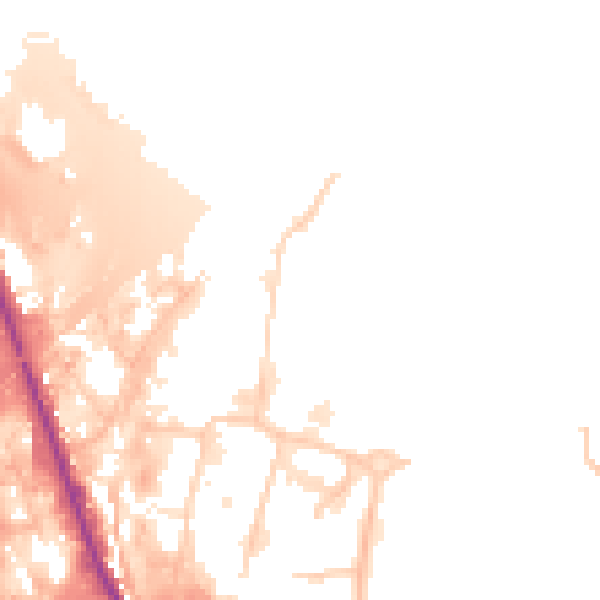Daytime road noise heatmap for KT13 0YU