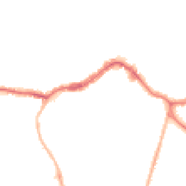 Night-time road noise heatmap for KT13 8AE