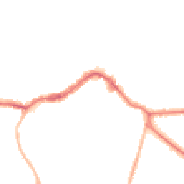 Night-time road noise heatmap for KT13 8AW