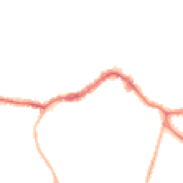 Night-time road noise heatmap for KT13 8AX