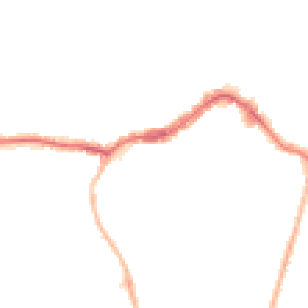 Night-time road noise heatmap for KT13 8DB