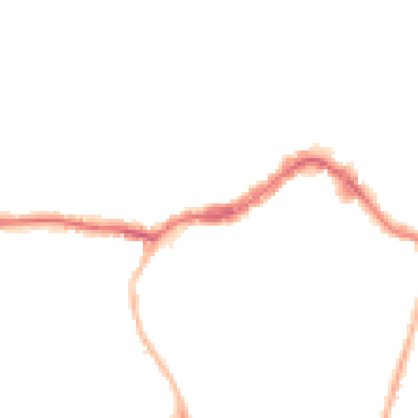 Night-time road noise heatmap for KT13 8DX