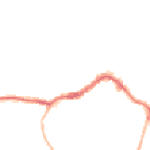 Night-time road noise heatmap for KT13 8NY