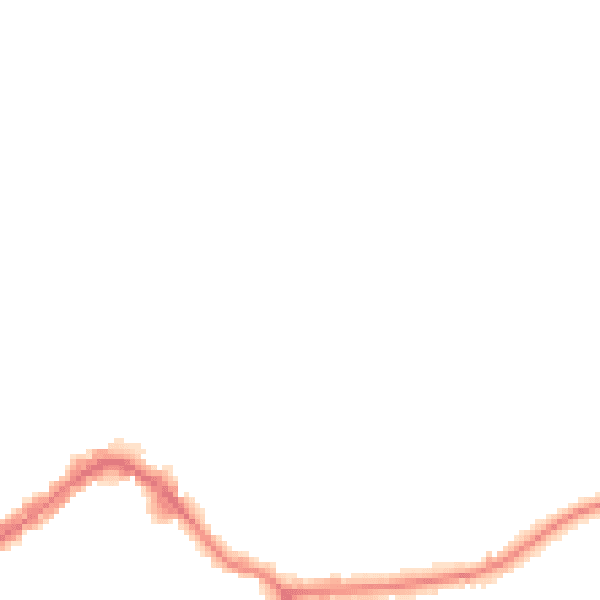Night-time road noise heatmap for KT13 8PW