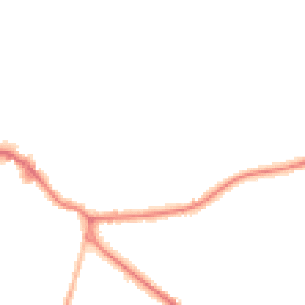 Night-time road noise heatmap for KT13 8QF