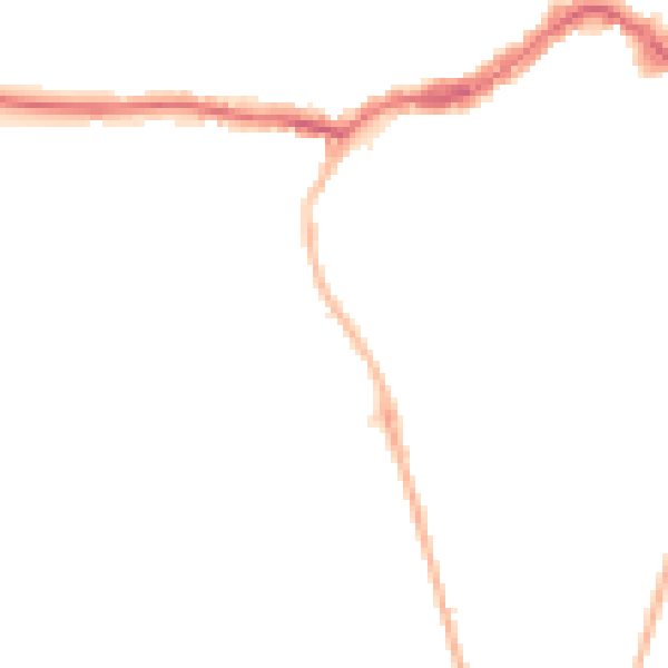 Night-time road noise heatmap for KT13 8UG