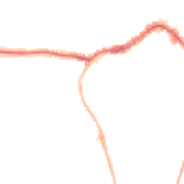 Night-time road noise heatmap for KT13 8UN