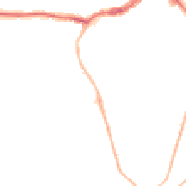 Night-time road noise heatmap for KT13 8XQ