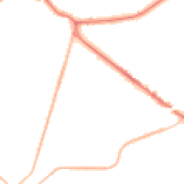 Night-time road noise heatmap for KT13 9BU