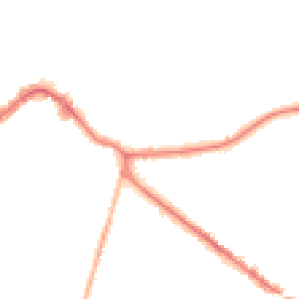 Night-time road noise heatmap for KT13 9ET