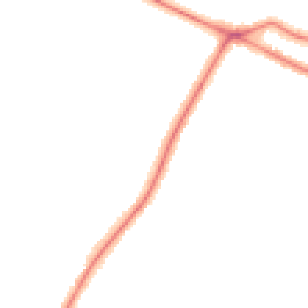 Night-time road noise heatmap for KT13 9JF
